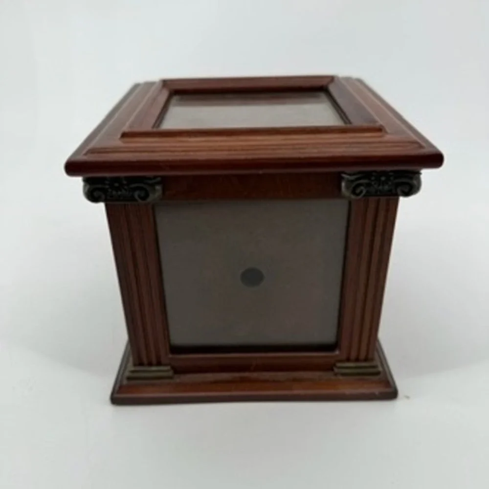 Bombay Company Wooden Photo Cube Jewelry Box Neoclassical Fluted Column 2002